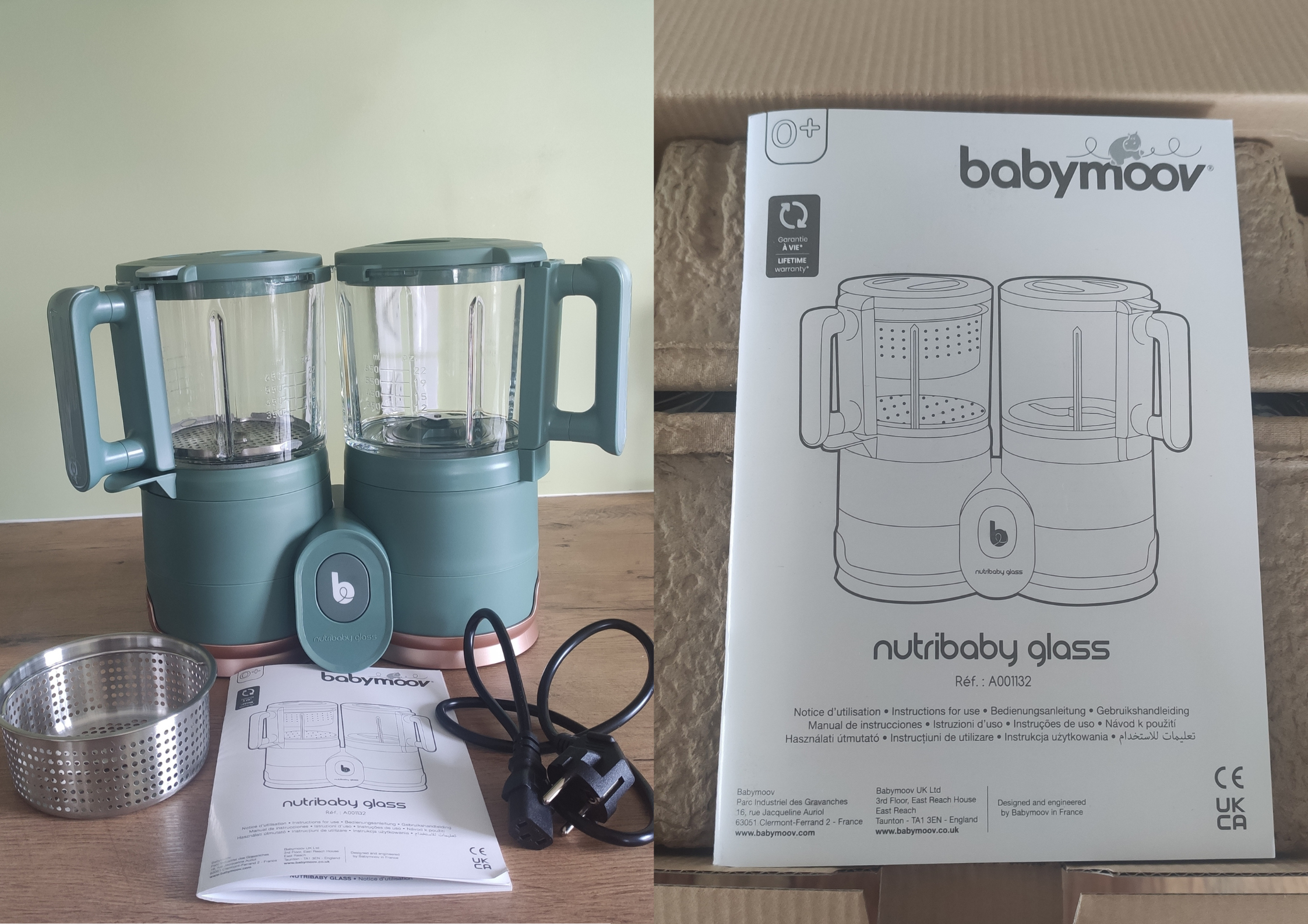 nutribaby glass accessoires et notice